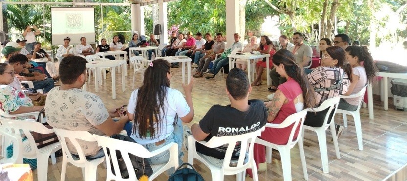 Comunidad de Morroa en Montes de María, reunida para validar el diagnóstico del Plan Regional de Transporte Intermodal (PRTI)